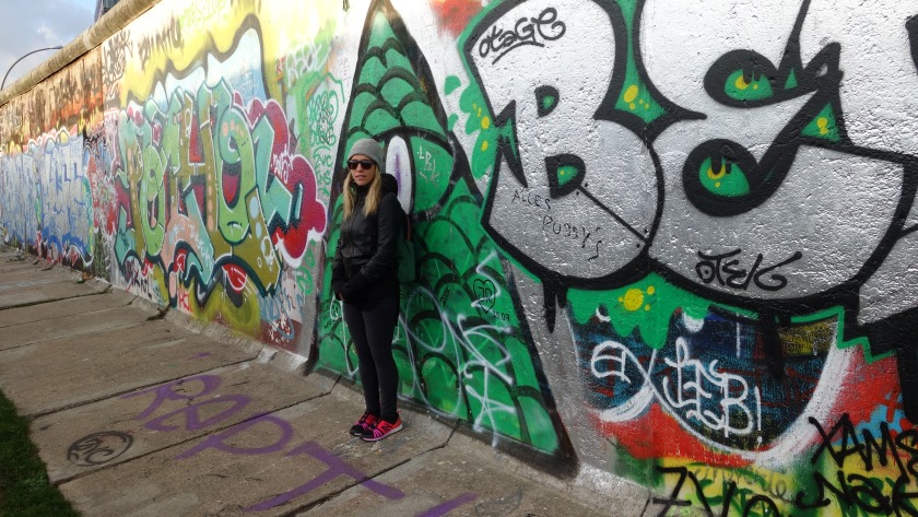 Posing at the Berlin Wall